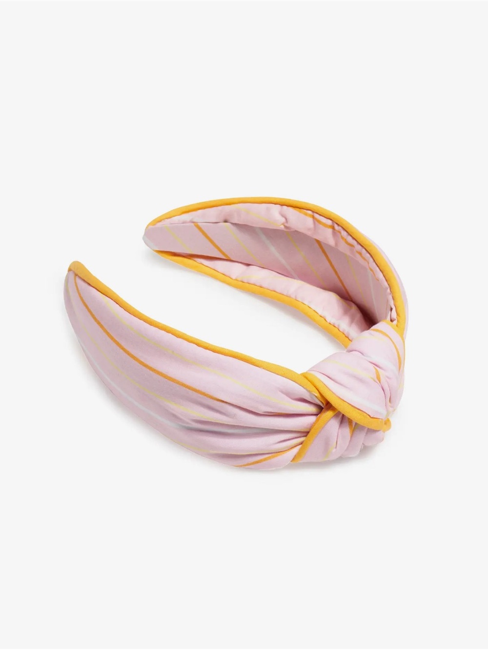 456. Shiraleah Summer Baby Pink & Tangerine Striped Knot Headband